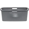 Panière à linge 40L en plastique gris