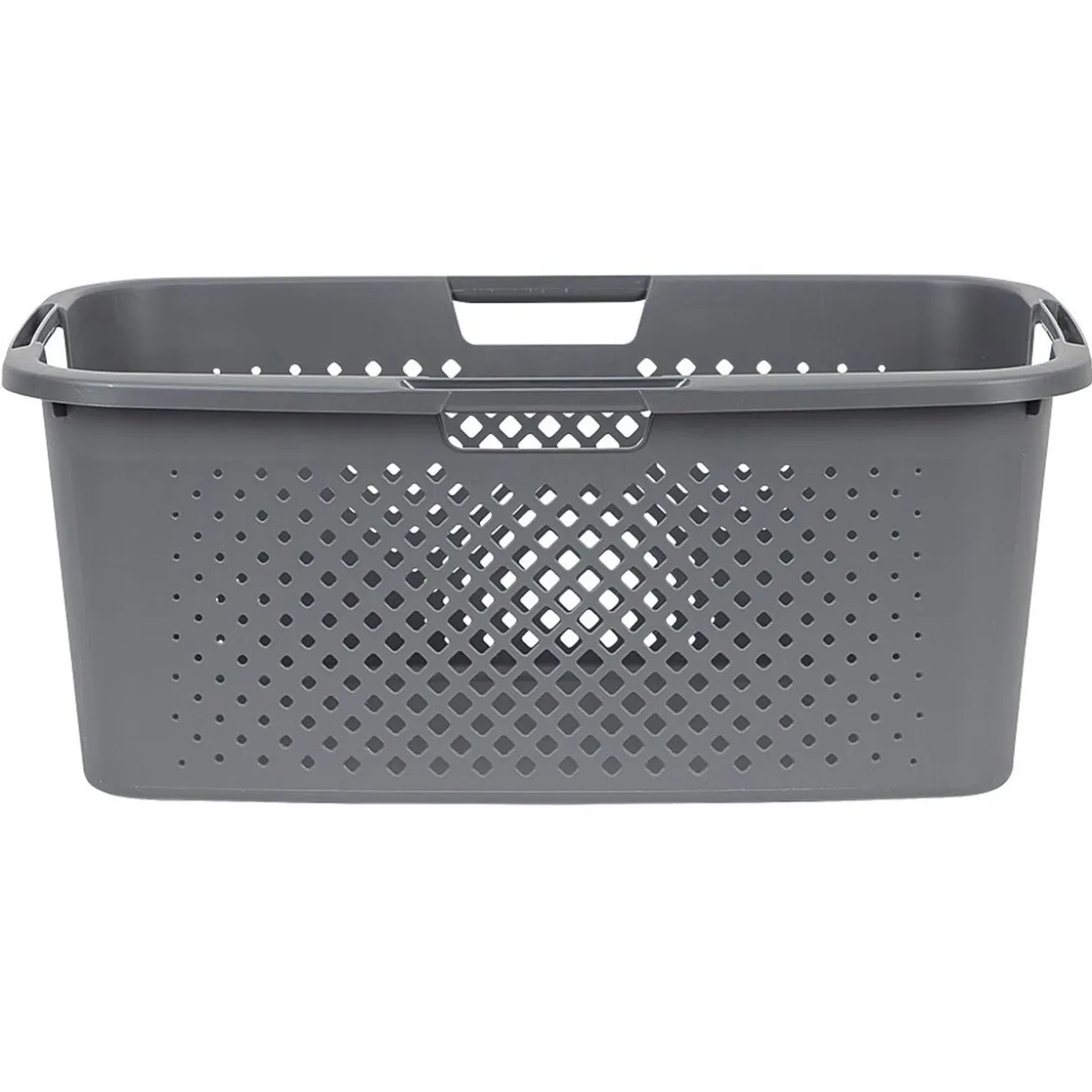 Panière à linge 40L en plastique gris