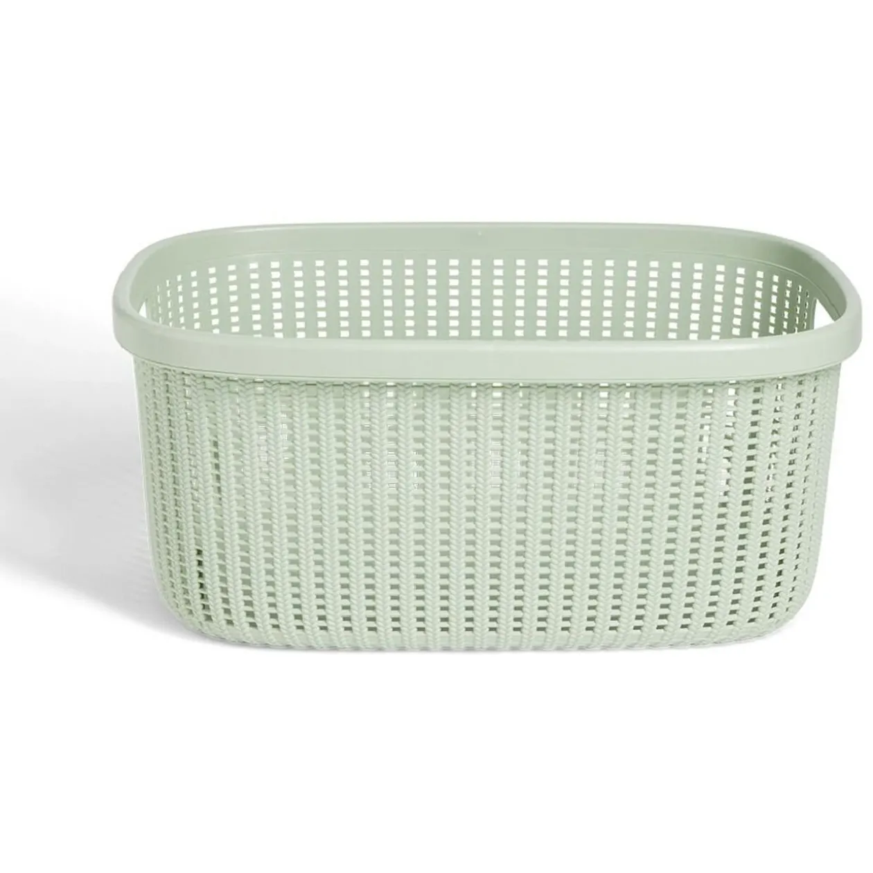 Panière à linge 32L 52x23x37,2cm plastique vert
