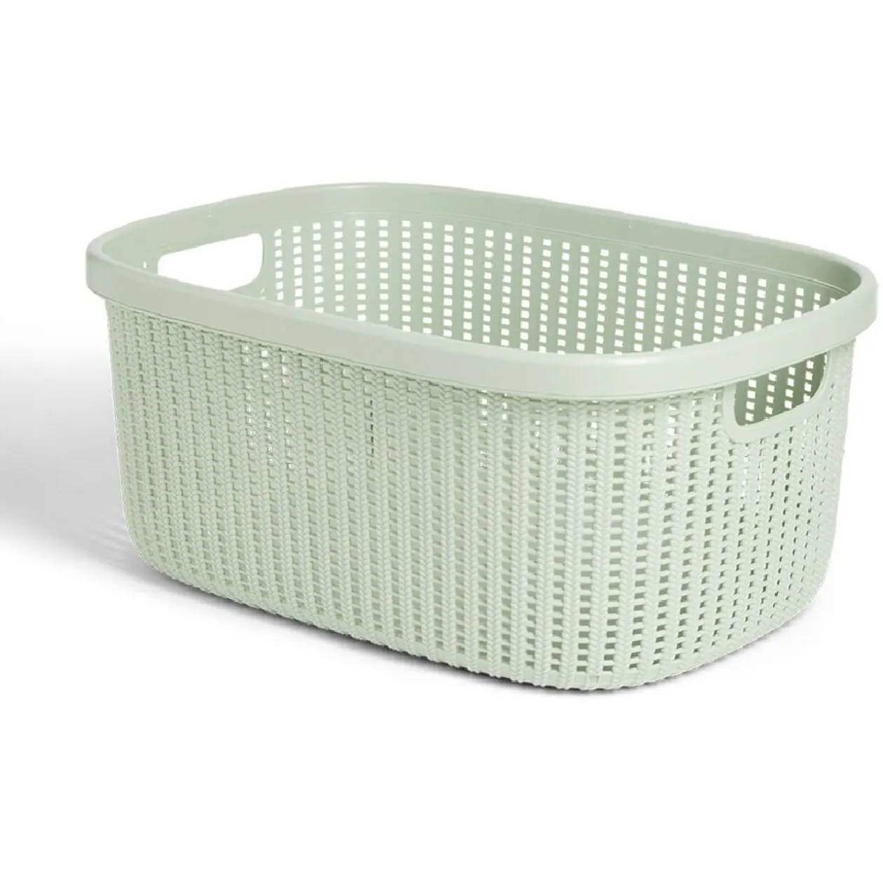 Panière à linge 32L 52x23x37,2cm plastique vert