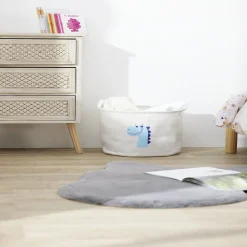 Panière à linge licorne en toile Ø30xH25cm