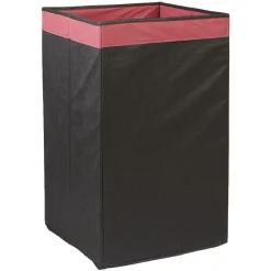 Panière à linge noir et rose