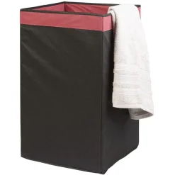 Panière à linge noir et rose