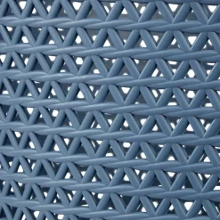 Panière à linge ovale avec poignée bleue 100 L