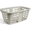 Panière à linge rectangulaire 31,5L 59x24xH39,5cm plastique gris