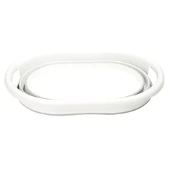 Panière à linge rétactable 26L plastique gris et blanc