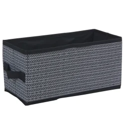 Panière à motif chevron noir et blanc collection Urban 1 Box Cube