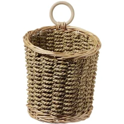 Panière à suspendre osier marron