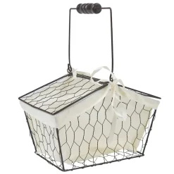 Panière avec anse marron