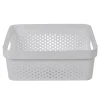 Panière bac de rangement 11 L blanc