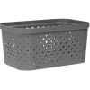 Panière bac de rangement ajouré gris 4,5 L