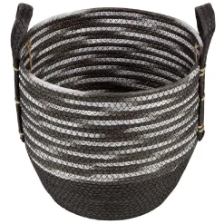 Panière bicolore avec anse petit et grand modèle x2