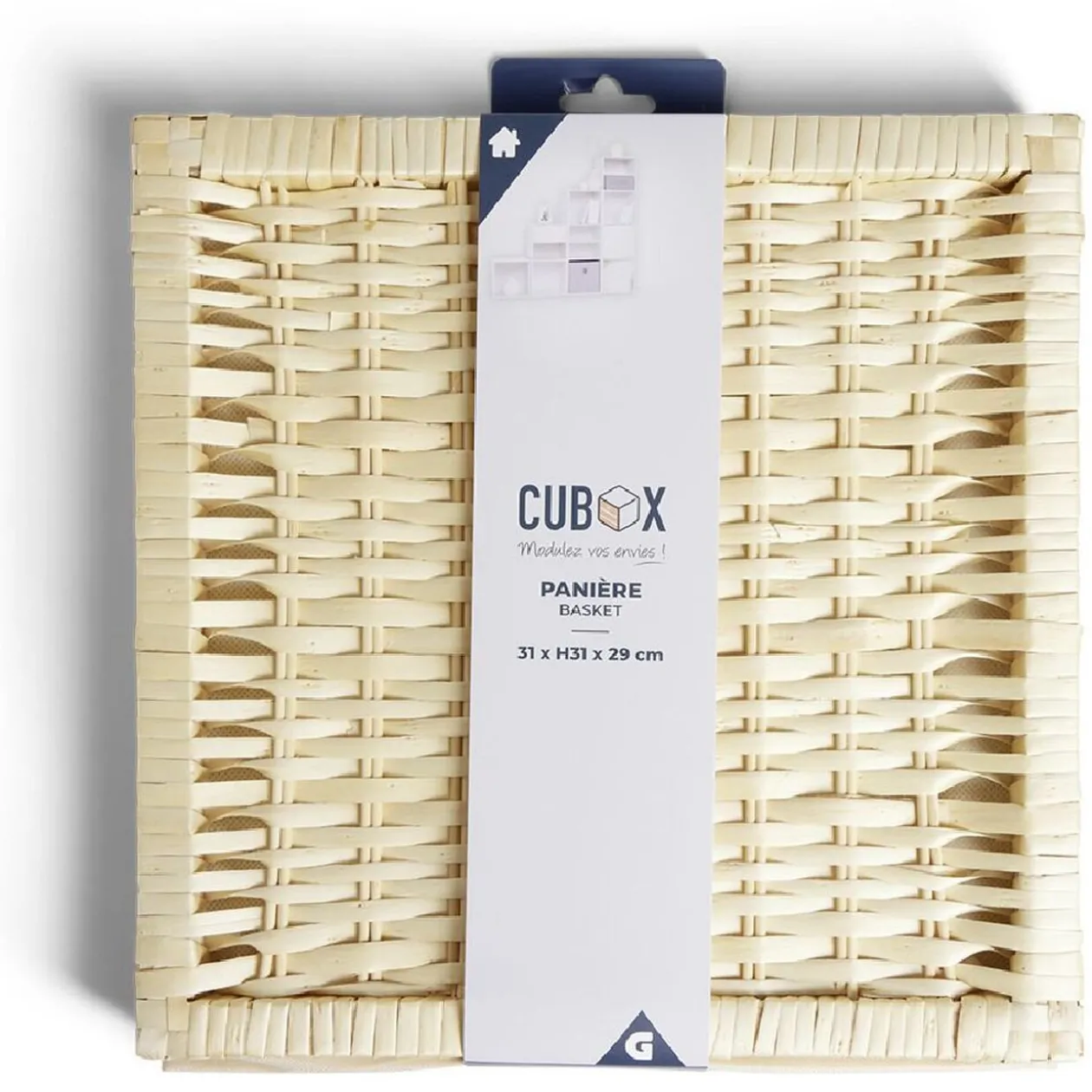 Panière bimatière Box Cube 31xH31x29cm
