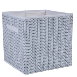 Panière blanche motif géométrique noir collection Urban 2 Box Cube