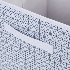 Panière blanche motif géométrique noir collection Urban 2 Box Cube