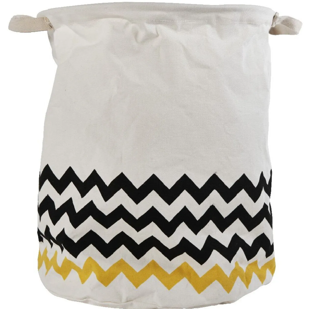 Panière blanche motif zigzag