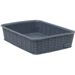 Panière bleue effet tressé 2 L