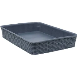 Panière bleue effet tressé 4 L