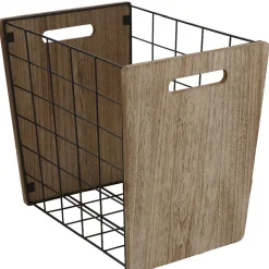 Panière bois/métal taille S