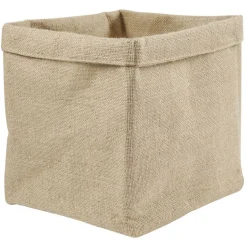 Panière Box Cube jute 31x31x31cm beige
