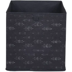 Panière Box Cube symbole traits horizontaux noirs et blanc 31x29x31cm