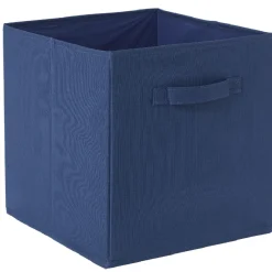 Panière Box Cube 31x31x31cm bleu marine