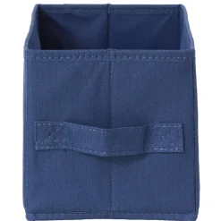 Panière Box Cube 15x31x15cm bleu jean