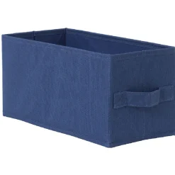 Panière Box Cube 15x31x15cm bleu jean