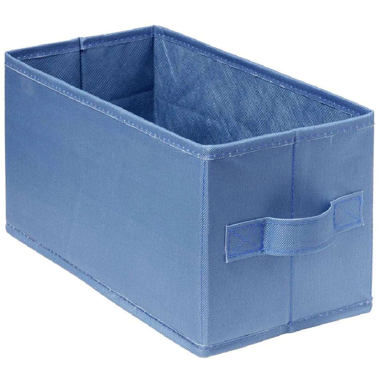 Panière Box Cube 15x29x15cm bleu