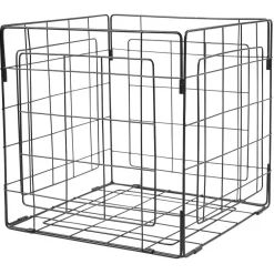 Panière Box Cube 31x31x31cm métal noir