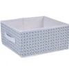 Panière carrée blanche motif géométrique collection Urban 2 Box Cube