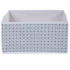 Panière carrée blanche motif géométrique collection Urban 2 Box Cube