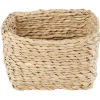 Panière carrée imitation osier naturel