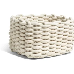 Panière écrue tressée