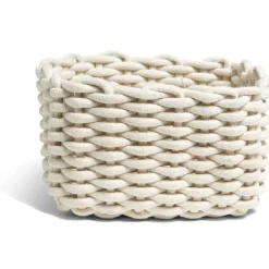 Panière écrue tressée