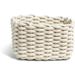 Panière écrue tressée