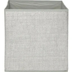 Panière cube de rangement effet papier gris