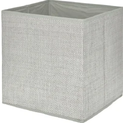 Panière cube de rangement effet papier gris