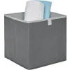 Panière cube gris anthracite et gris clair