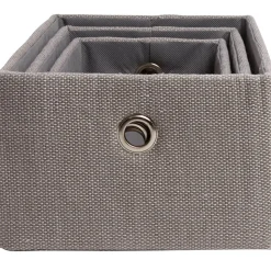 Panière déco encastrable grise X3