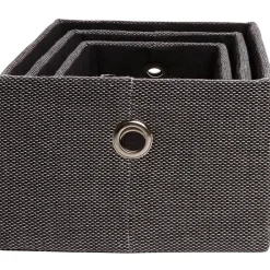 Panière déco encastrable noir x3