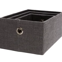 Panière déco encastrable noir x3