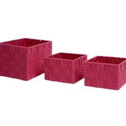 Panière déco rose X3