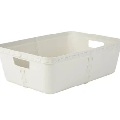 Panière de rangement 5 L blanche