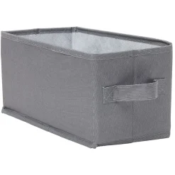 Panière de rangement Box Cube gris 29x15xH15cm