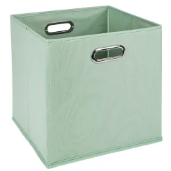 Panière de rangement carrée poignée métallique x2