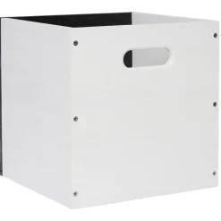 Panière de rangement en pin finition ardoise