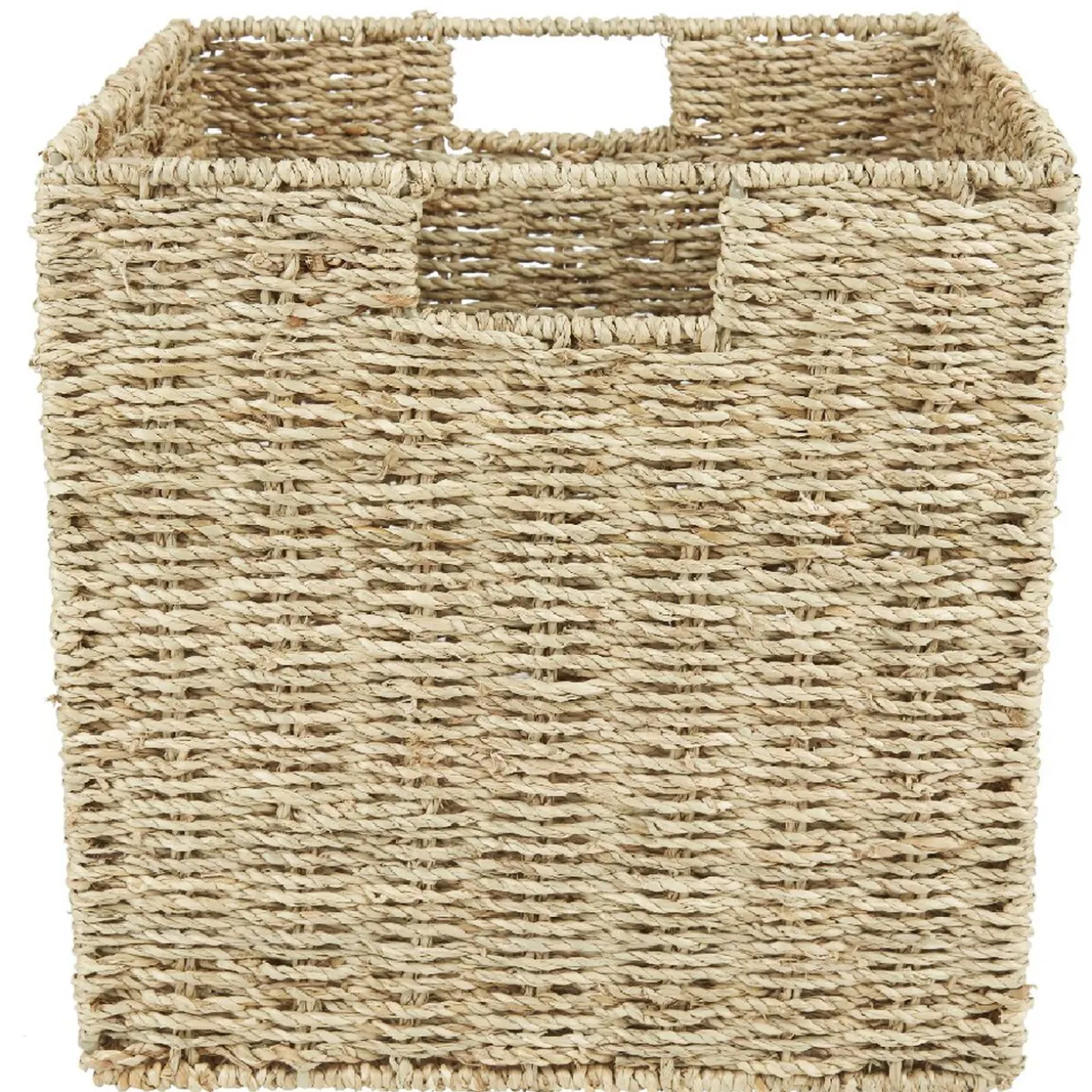 Panière de rangement métal jonc naturel