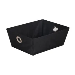 Panière de rangement noir H13,5 cm