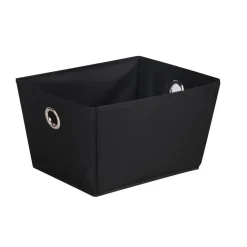 Panière de rangement noir H19,5 cm